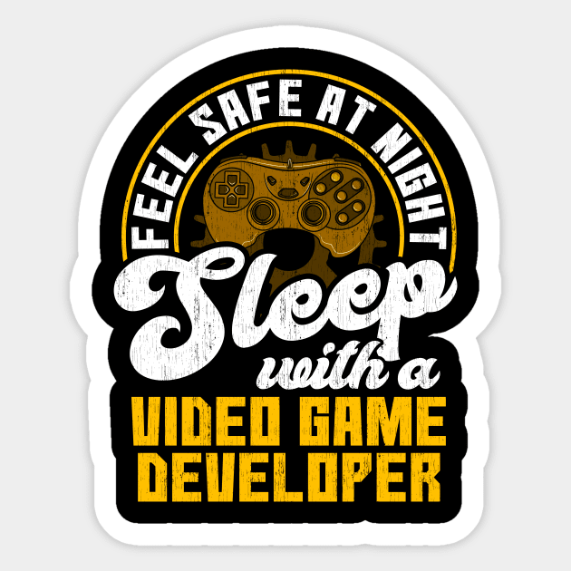 Feel Safe At Night Sleep With Video Game Developer Sticker by theperfectpresents